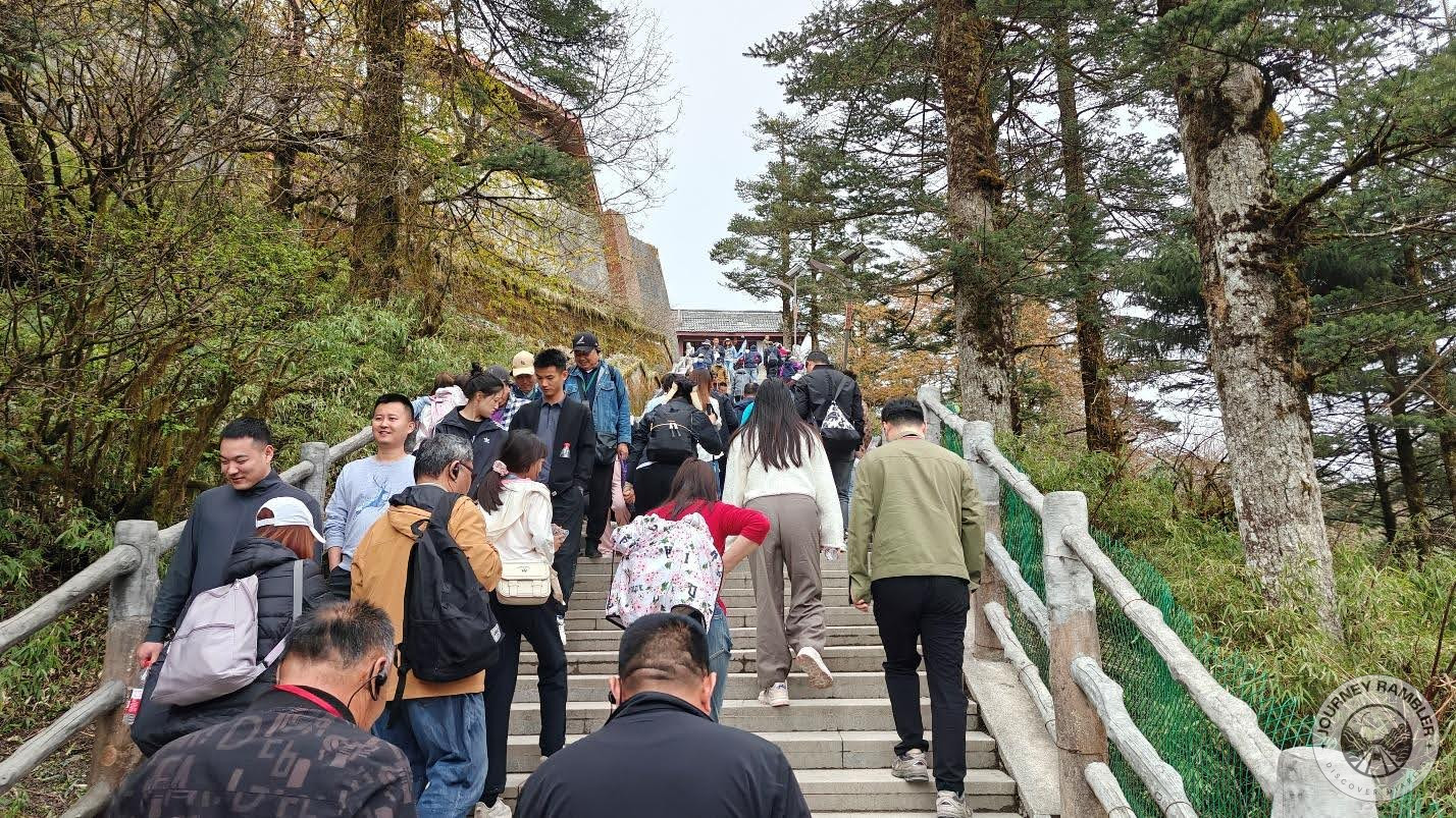 climb up to the Mount Emei Golden Summit
