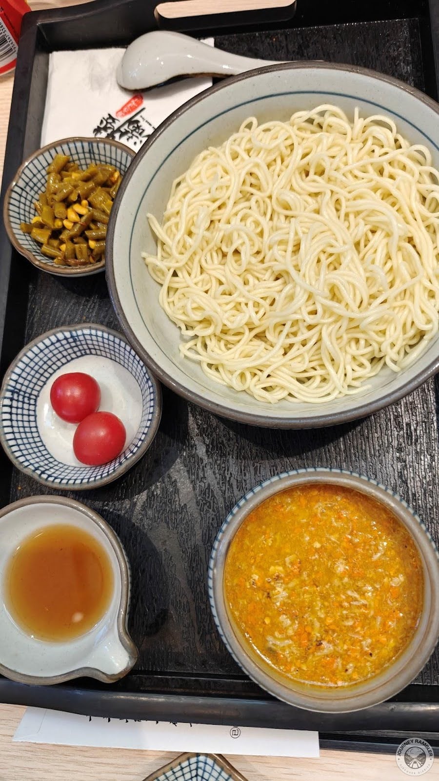 food came out on a large tray