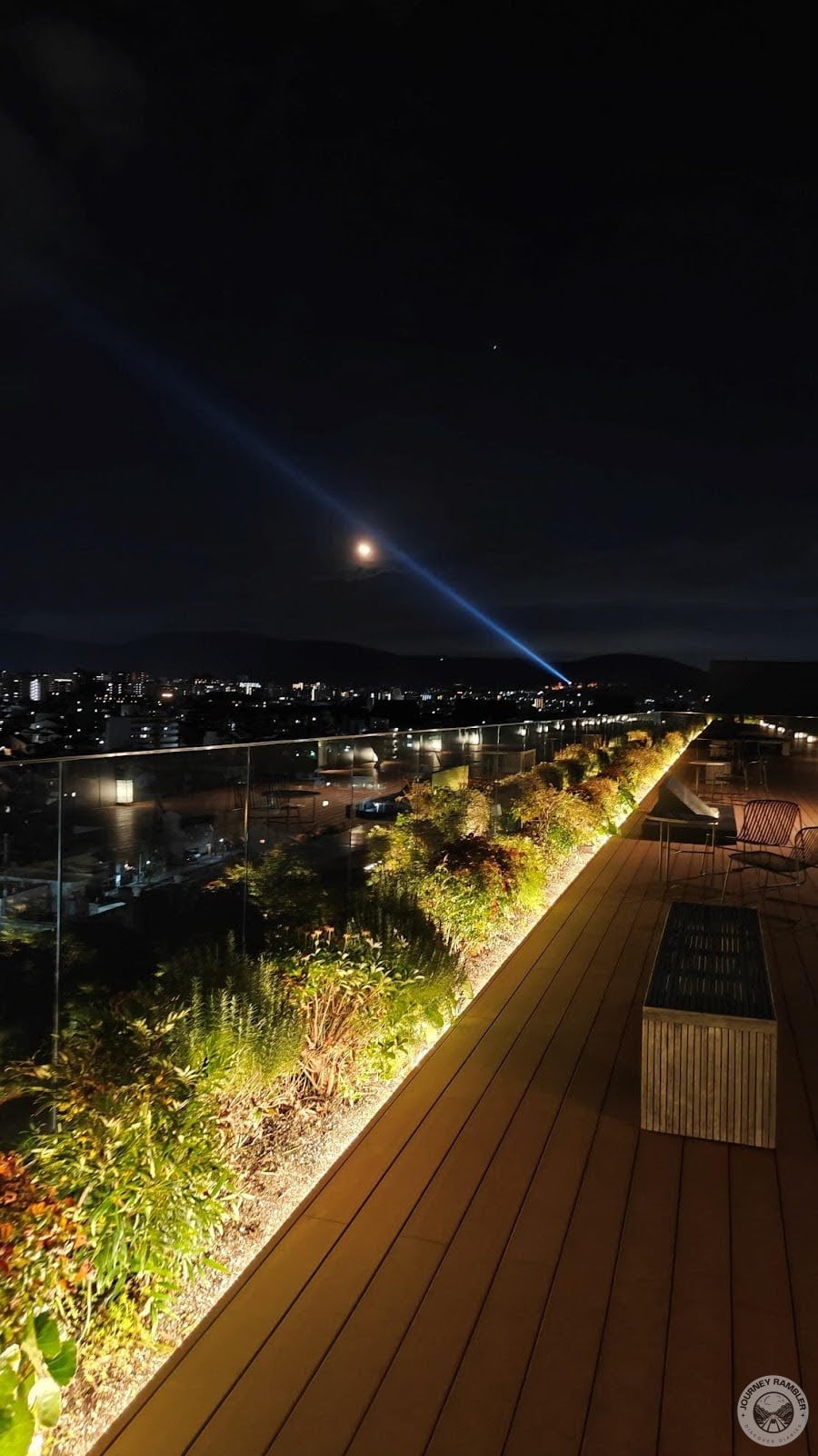 full moon shining brightly in the distance