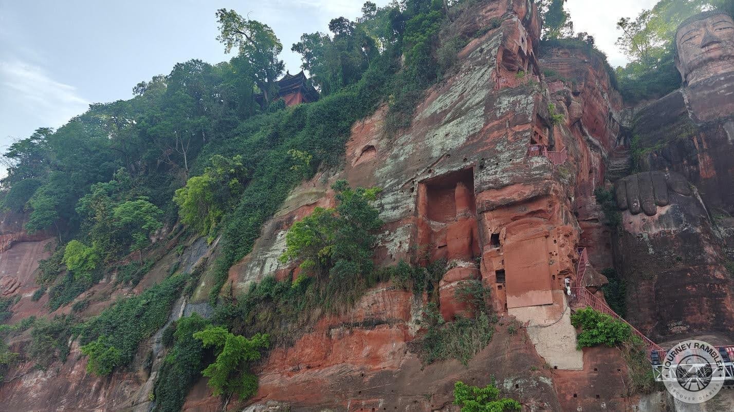 guardian deity statue looks unrecognizable