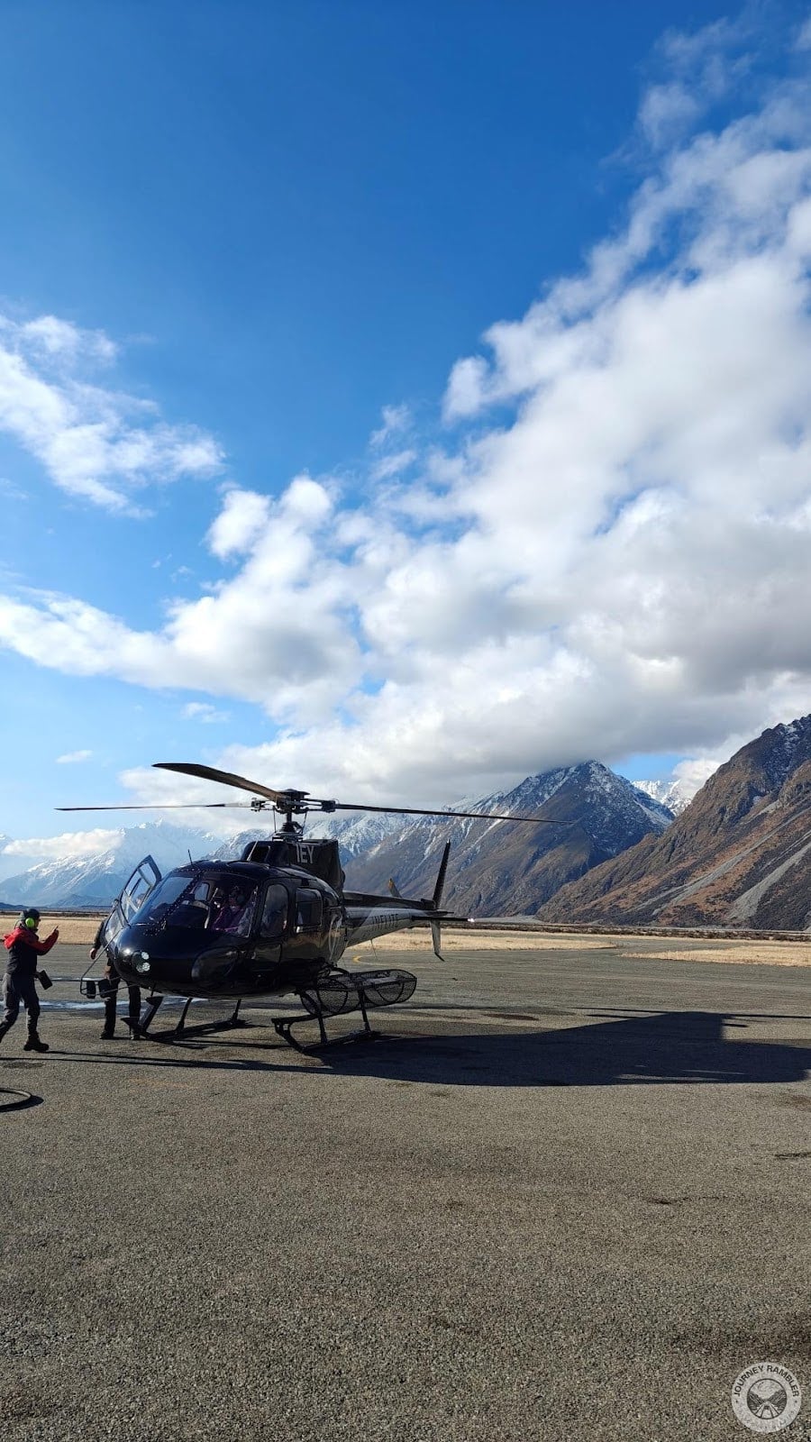 it was time for me to climb onto the helicopter