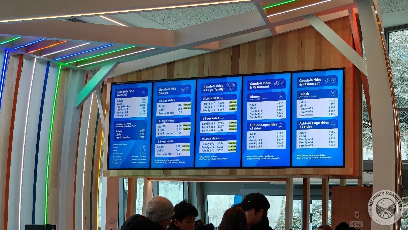 line to buy tickets for the gondola and other rides