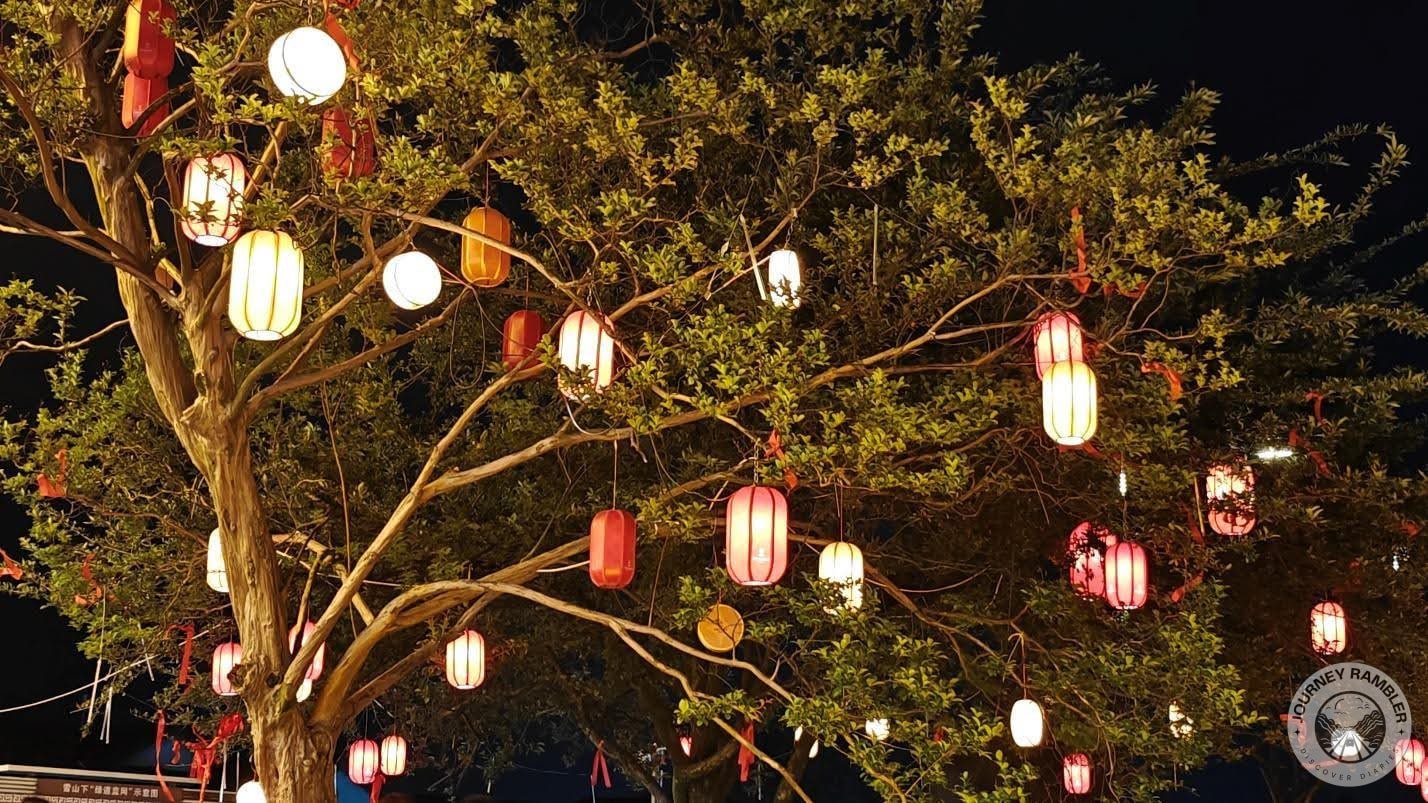 one of the trees close to the establishments at the Late Night Snack Corridor
