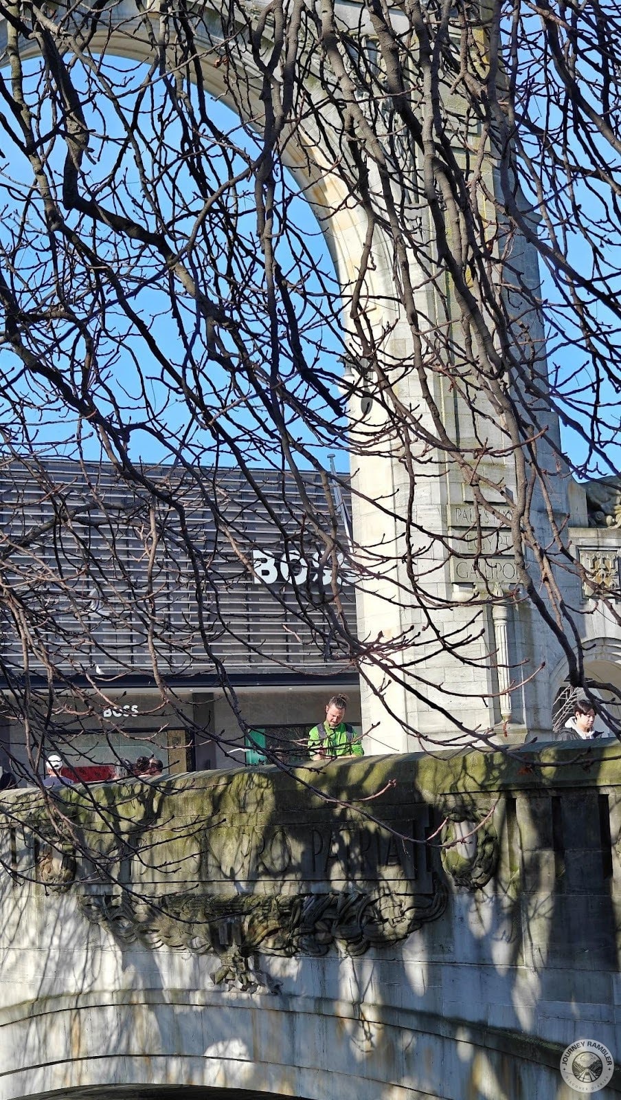 one side of the river