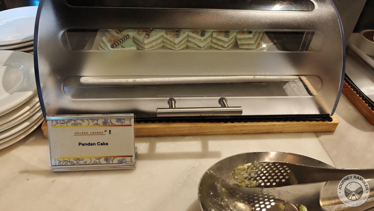 pandan cake with layers of cream and cake