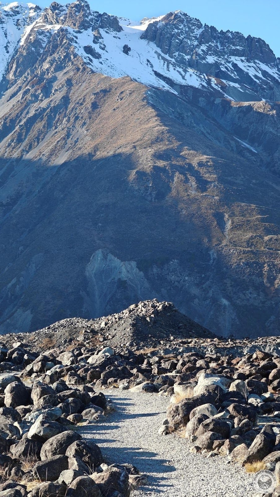 path had been cleared among all the rocks and boulders