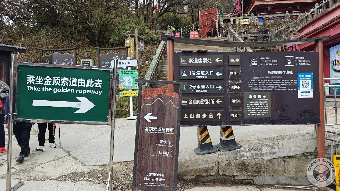 plenty of signs here pointing to where the cable cars are