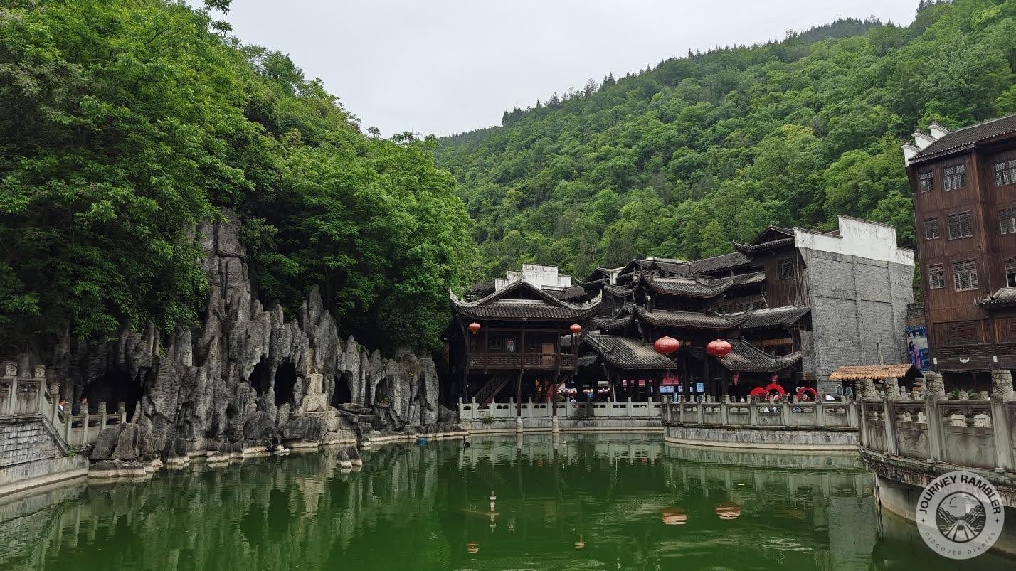 pool of water in front of the palace