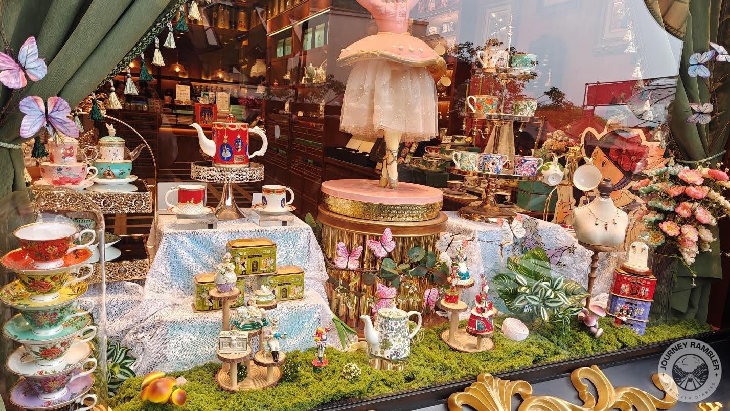 teacups and pots, jewelry and little child-sized houses, dolls and decorative pieces