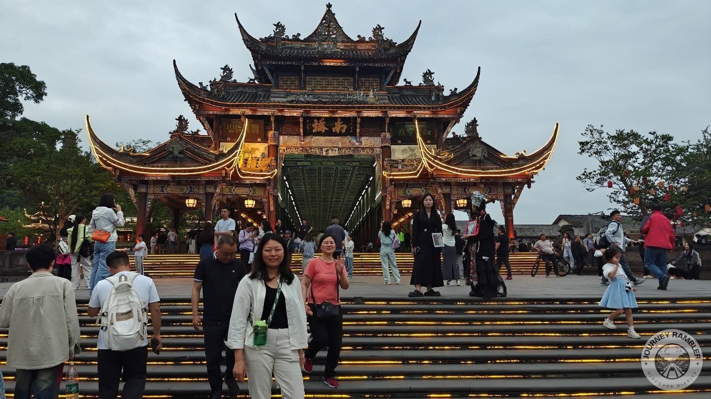 the lights on the bridge started to come alive