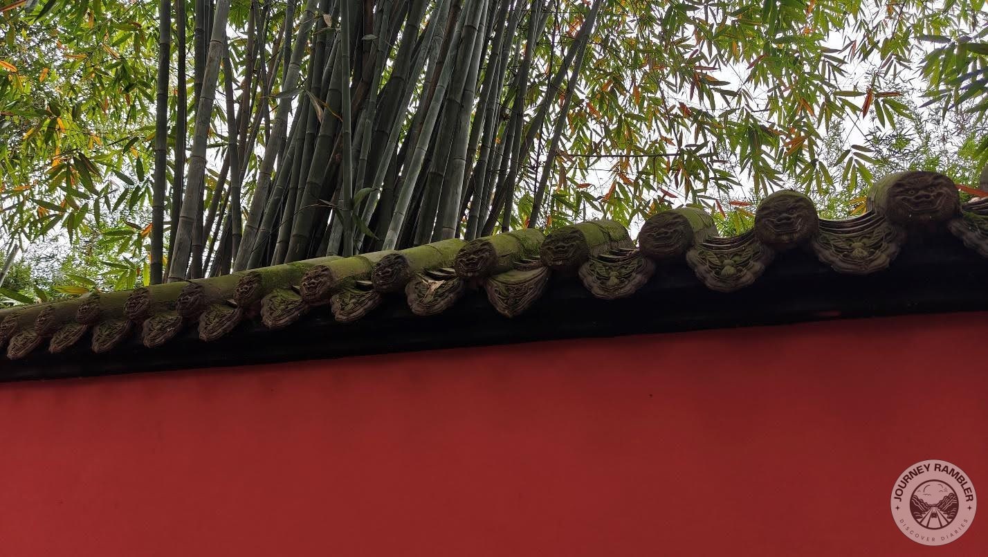 tiles on the wall’s roof