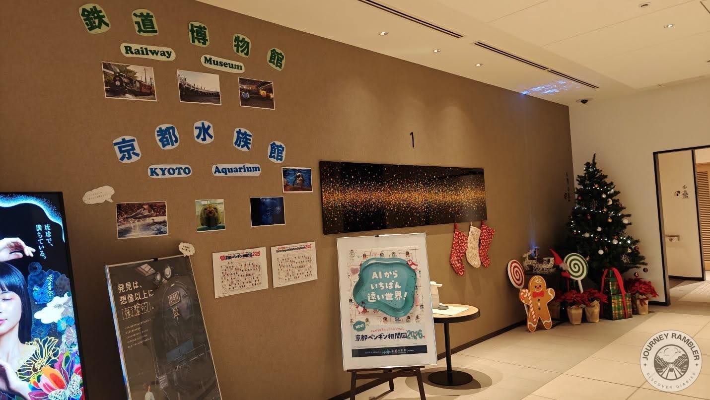 Another corner had been decorated with a small tree