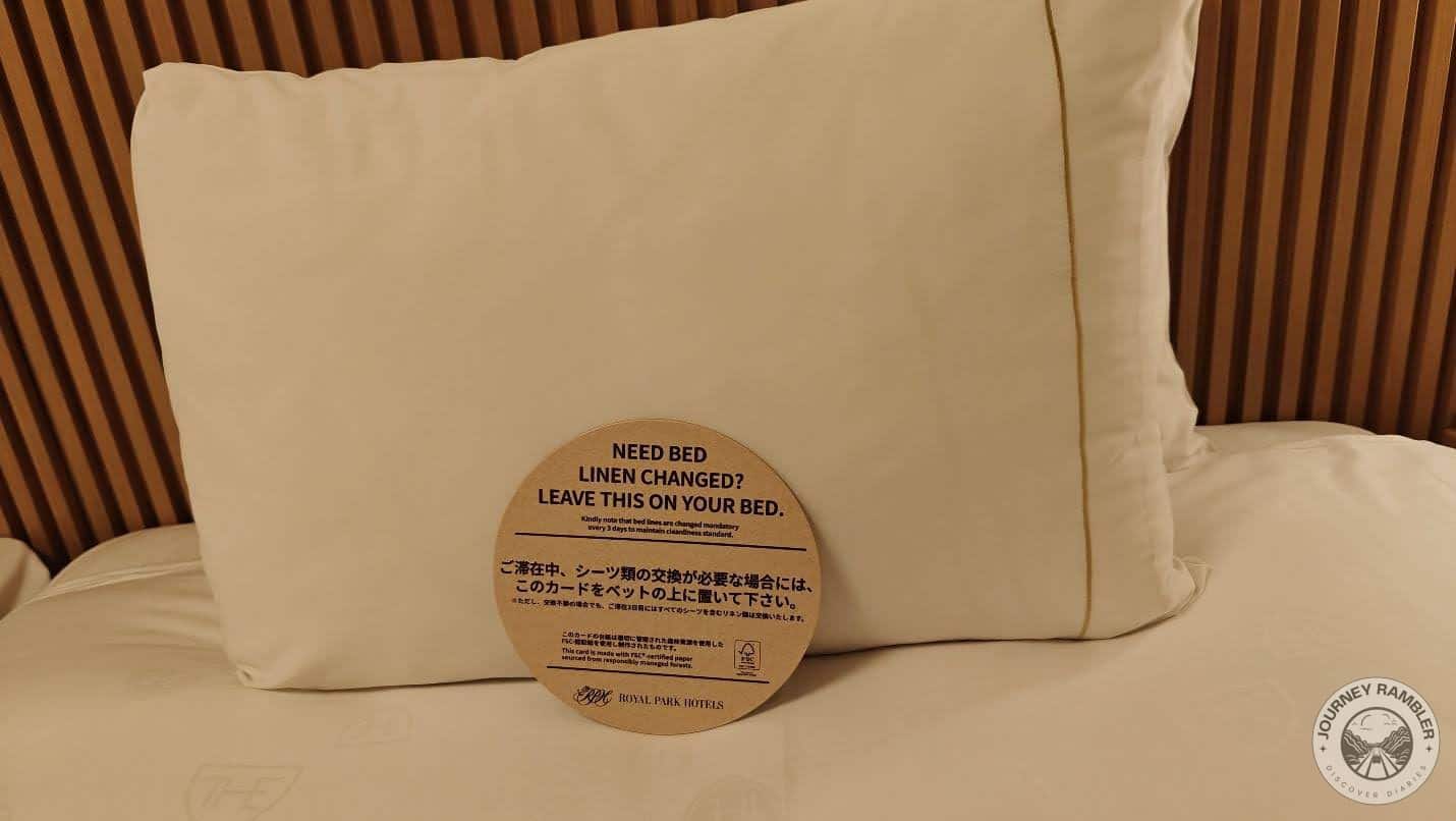 I could opt whether or not to have my linens changed every day