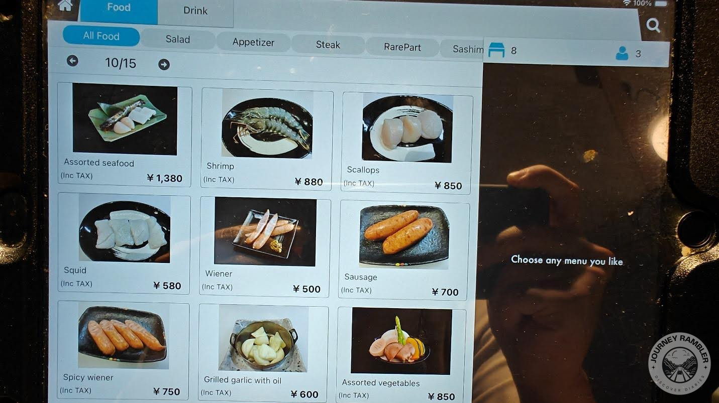 Sausages and scallops