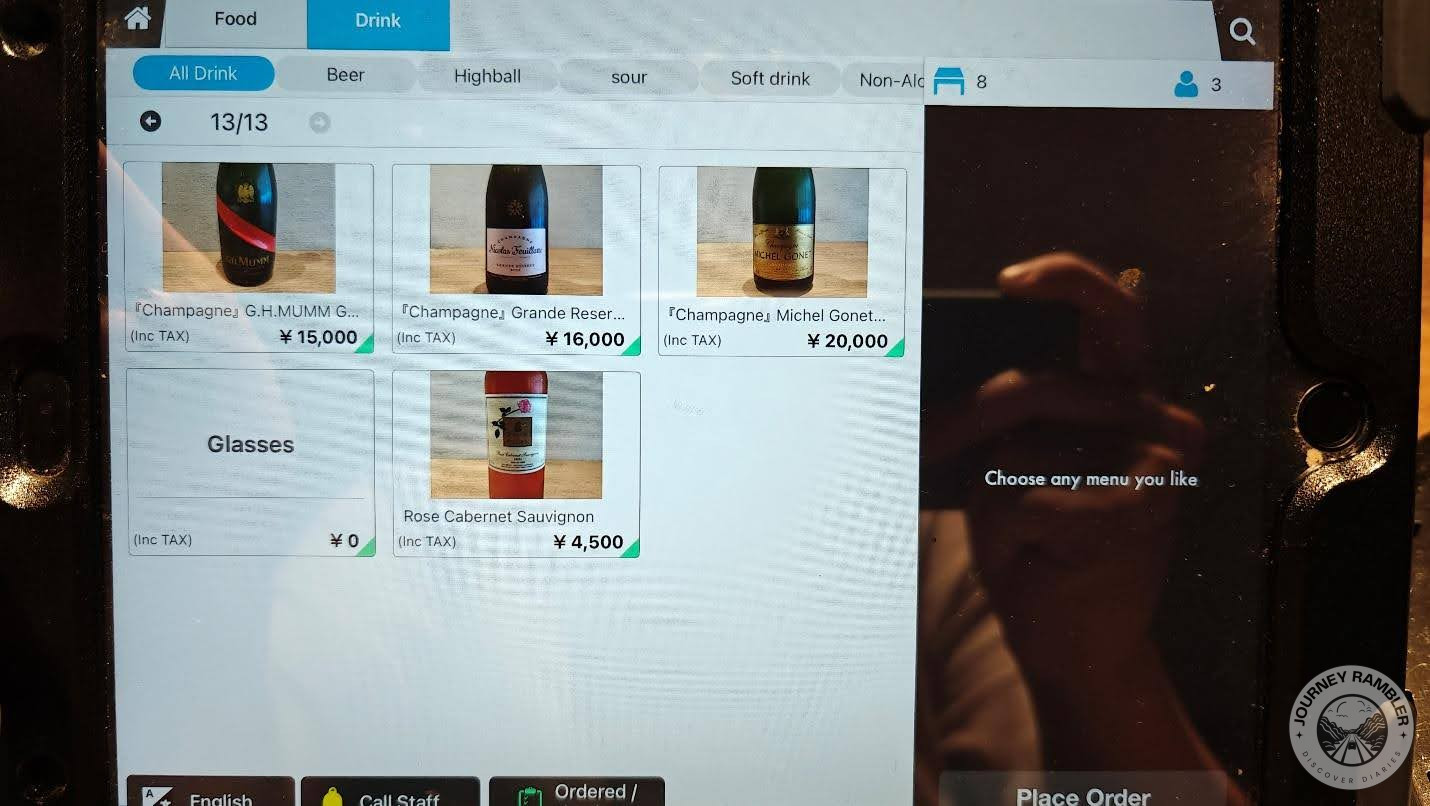 The restaurant had a great collection