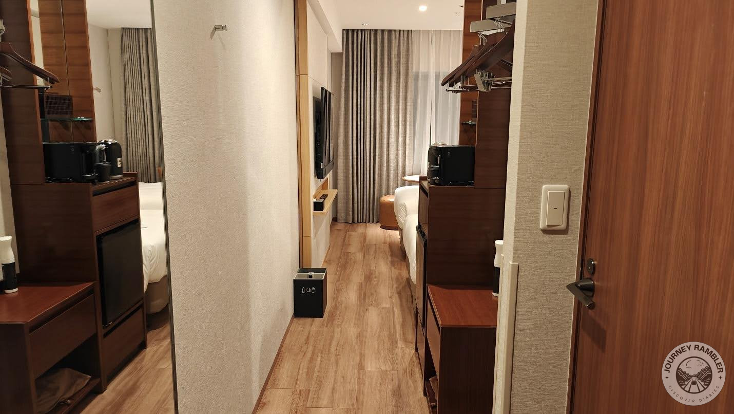 dressing area outside the bathroom