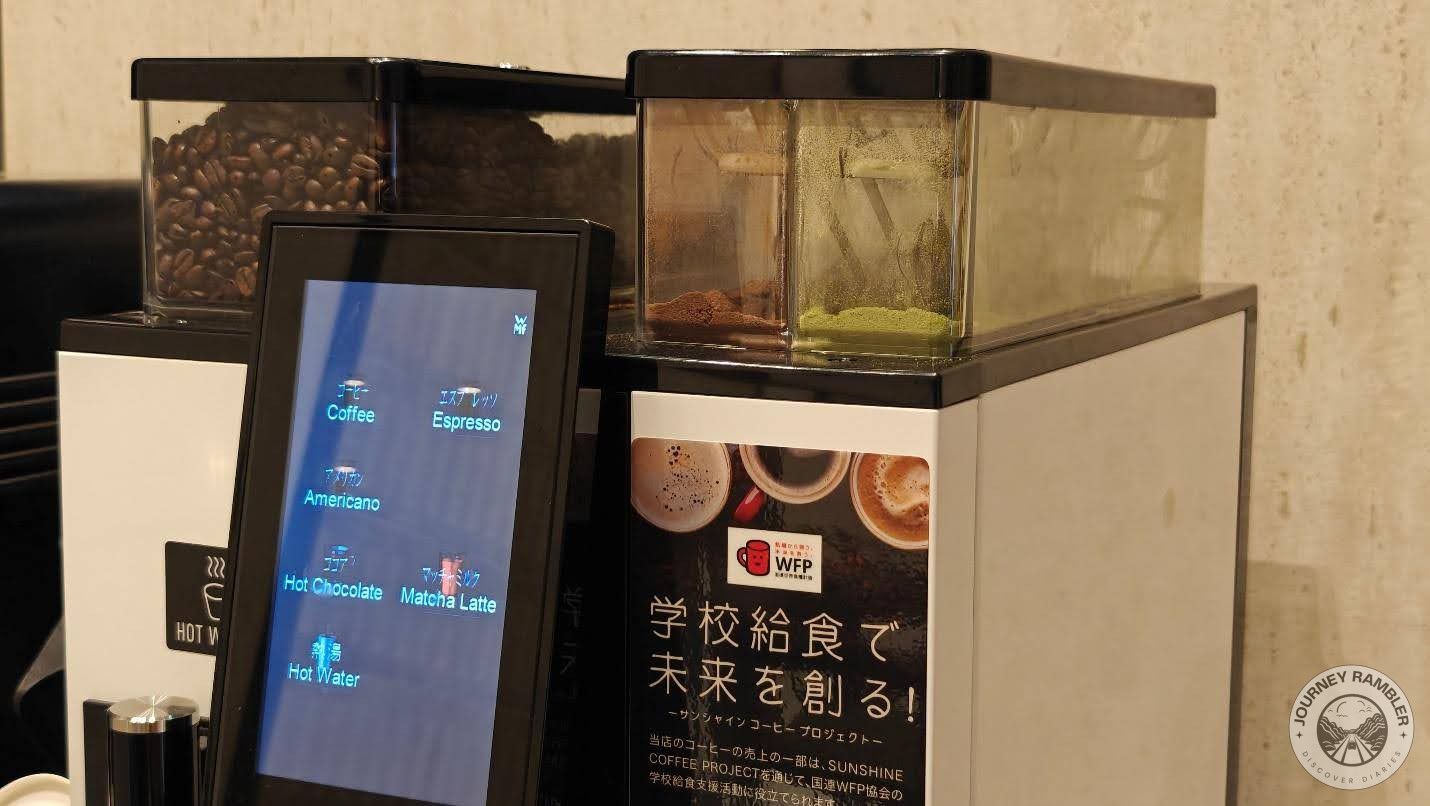 espresso machine in the lobby