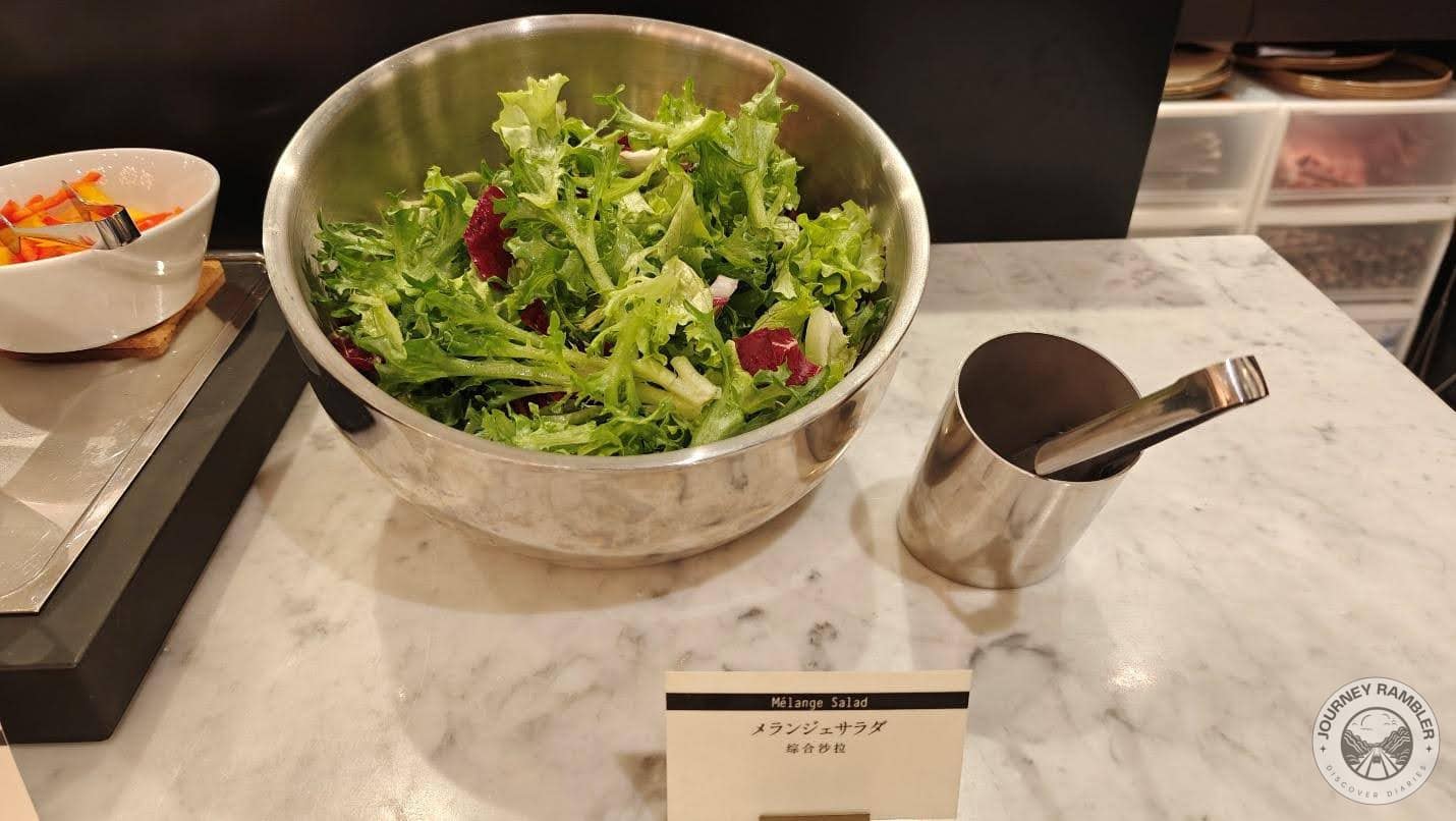 huge bowl of salad had tons of lettuce and other salad greens