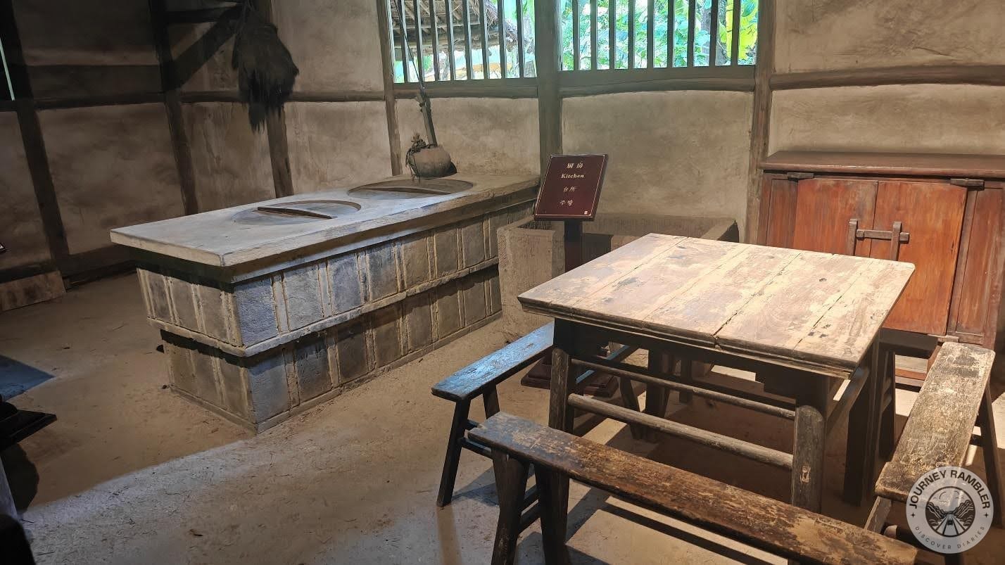 inside of the thatched cottage