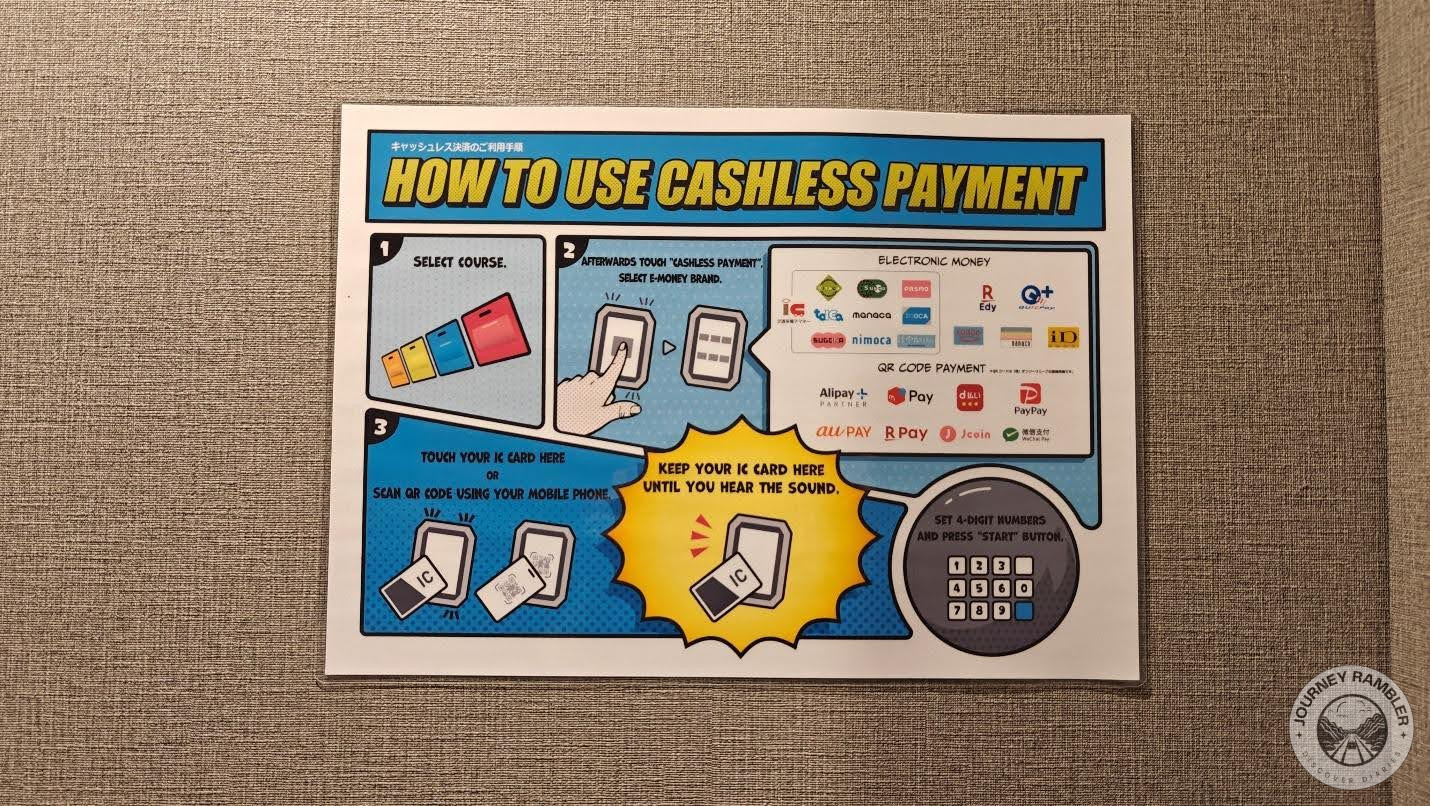 instructions about cashless payment