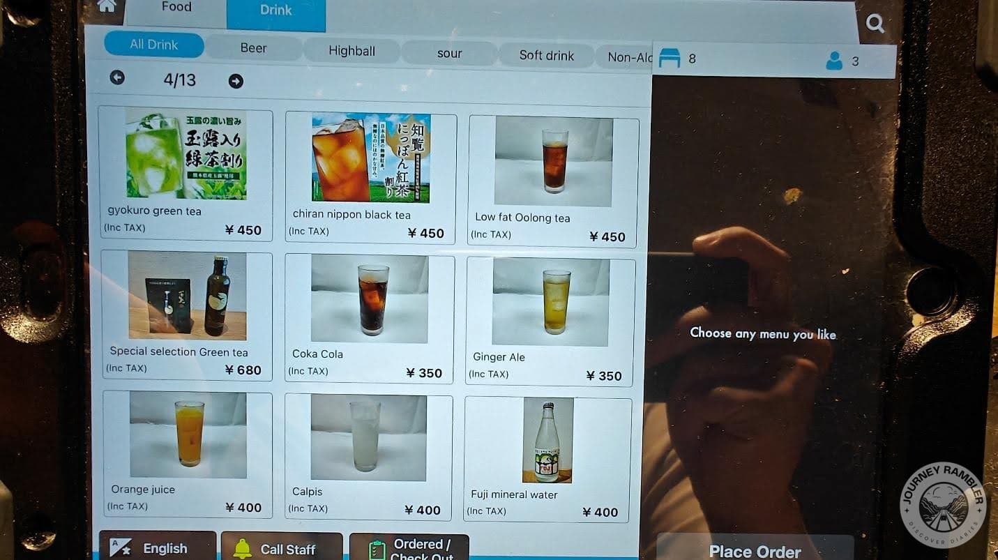 juice, Coca Cola or ginger ale