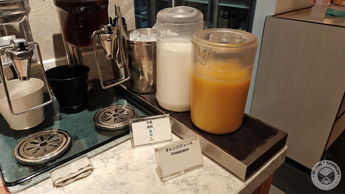 milk and orange juice