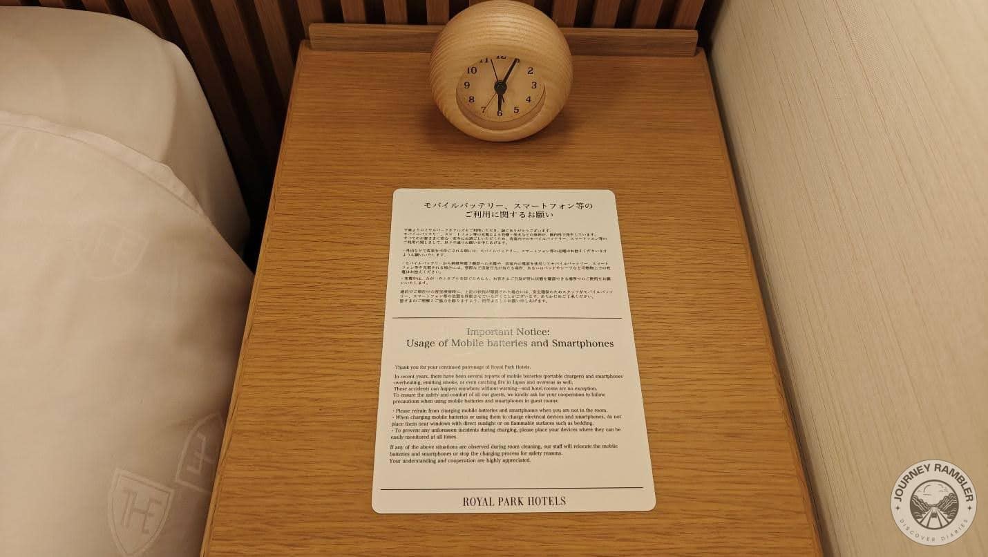 notice about charging smartphones