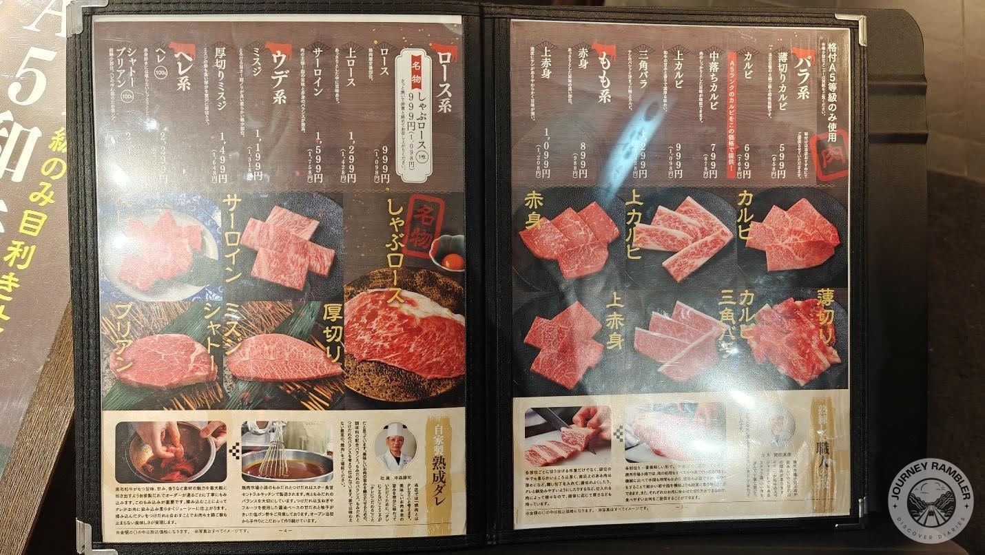 prices varied from 599 Yen to 2299 Yen