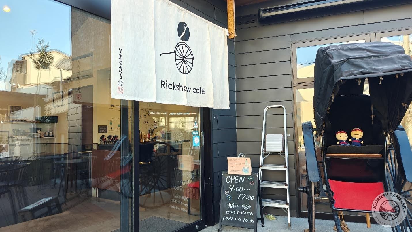 rickshaw parked right outside the doors