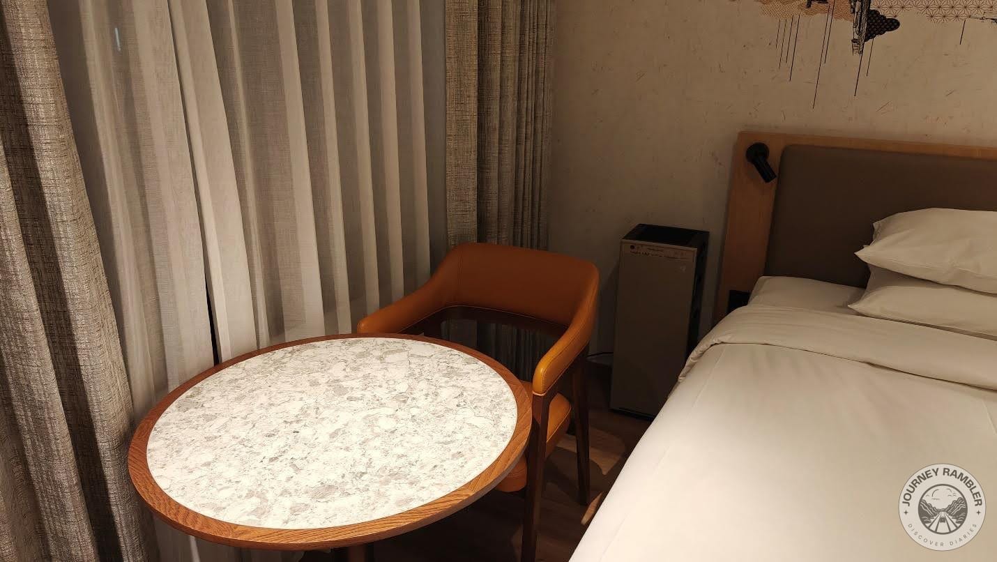 sheer curtains had been drawn for privacy