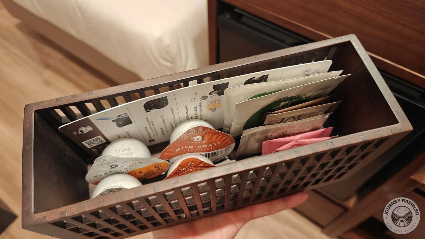 some tea bags as well as a few espresso pods