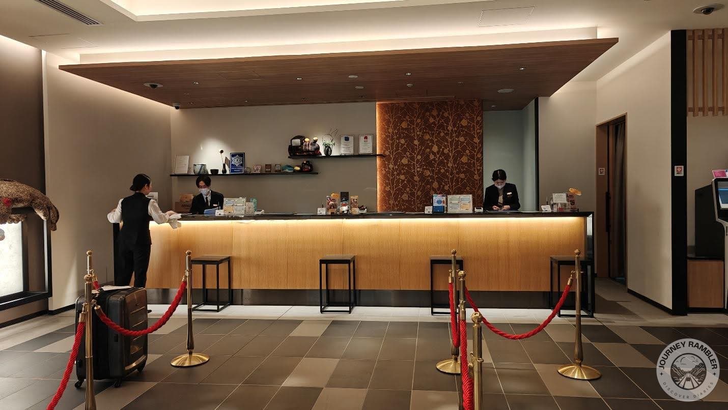 staff members at the reception counter