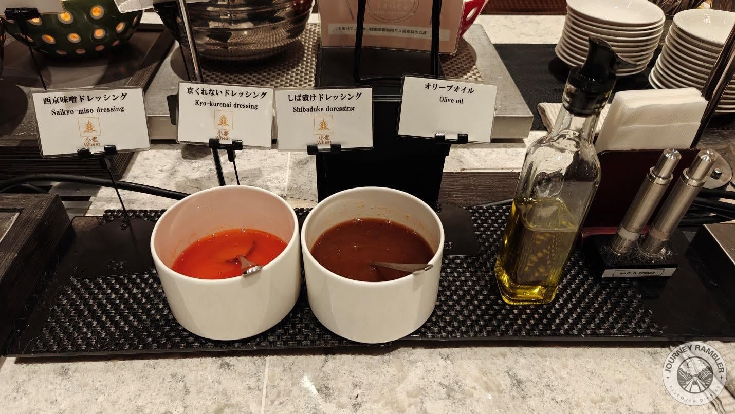 three different kinds of dressing