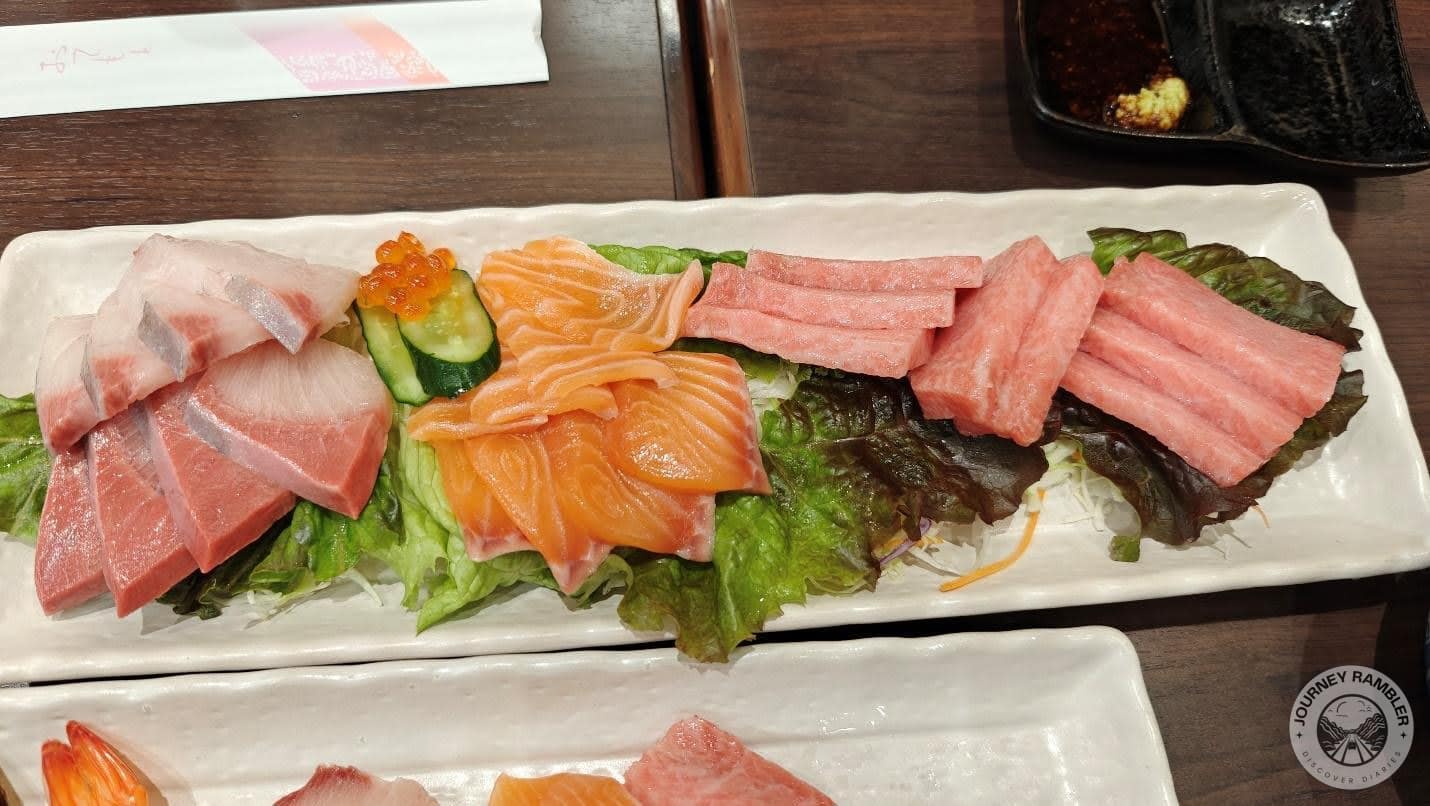 tuna, salmon, medium fatty tuna