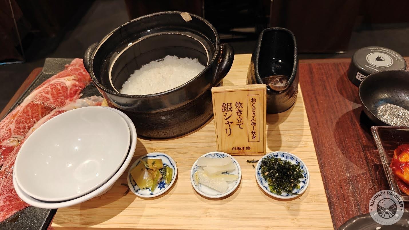 whole dish of steamed rice