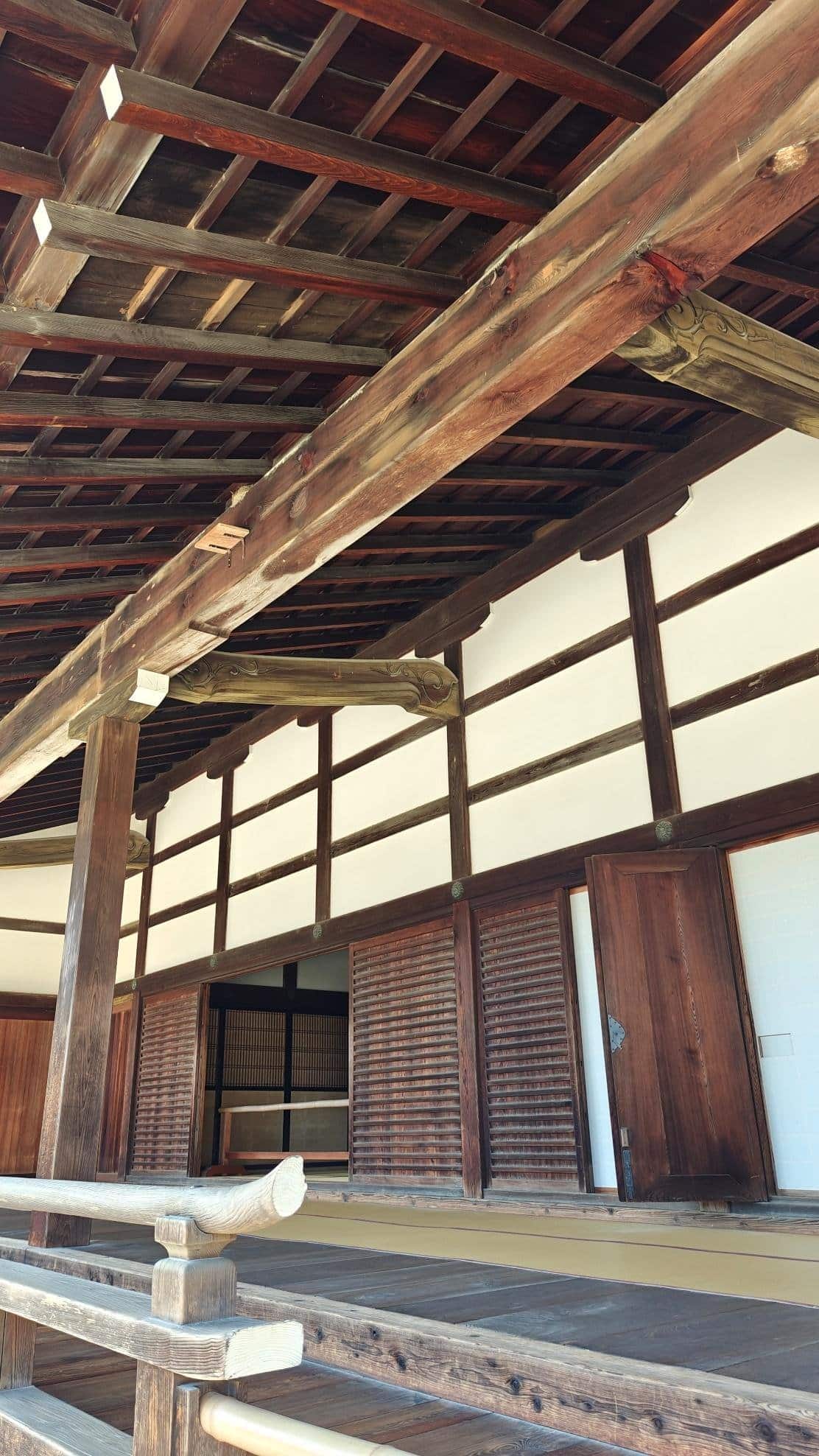 Traditional wooden architecture with sliding doors