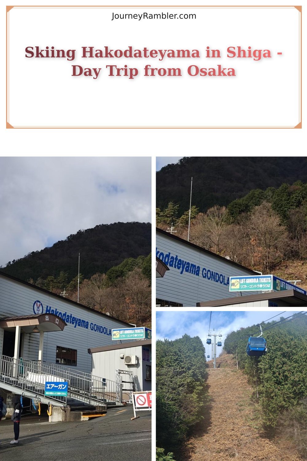 An Escape from Osaka - Skiing at Hakodateyama in Shiga (Less Snow Day)