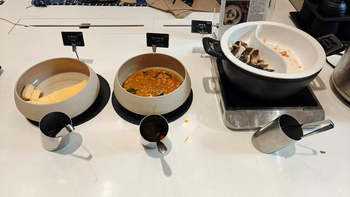 Assorted dishes in serving bowls