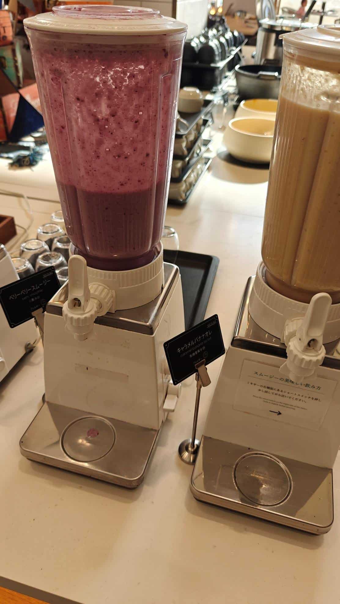 Berry and banana smoothies