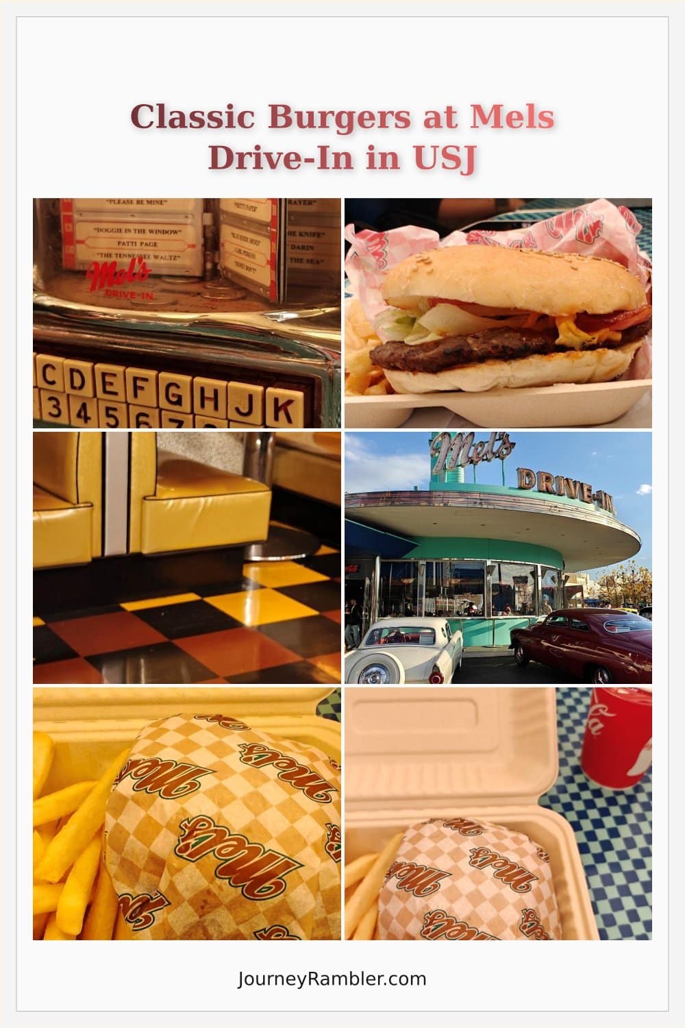 Eating Classic Burgers at Mel's Drive-In in USJ