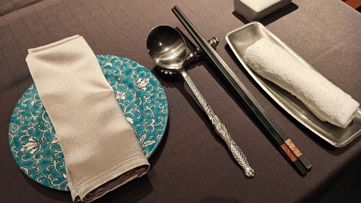 Elegant table setting with cutlery