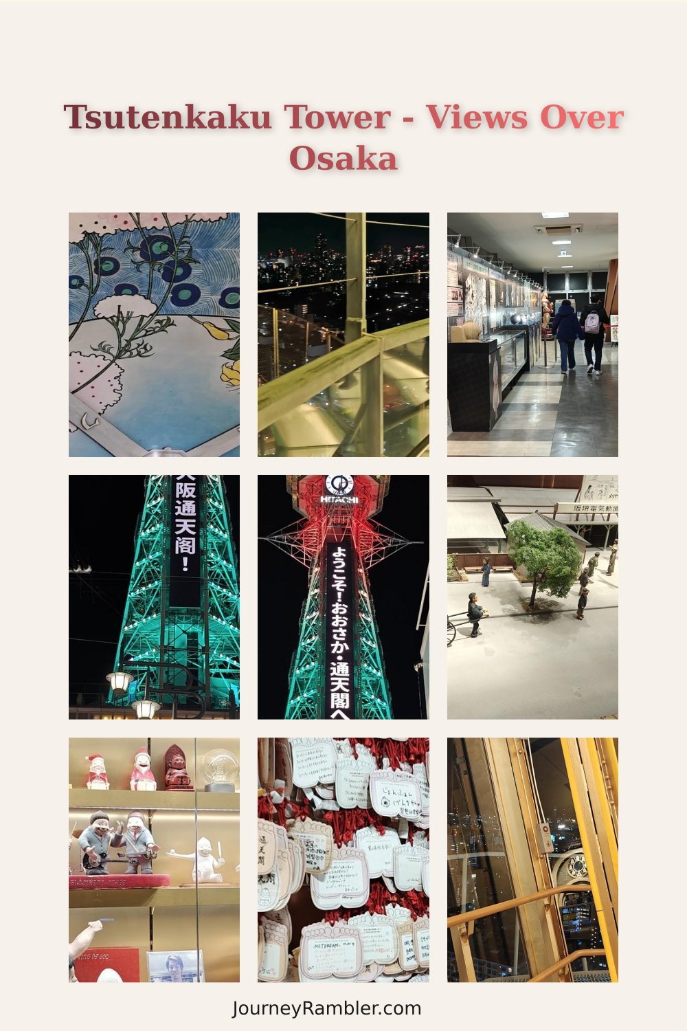 Going Up Tsutenkaku Tower to See Osaka from Above