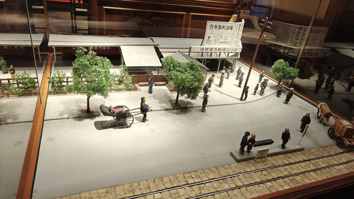 Miniature historical street scene