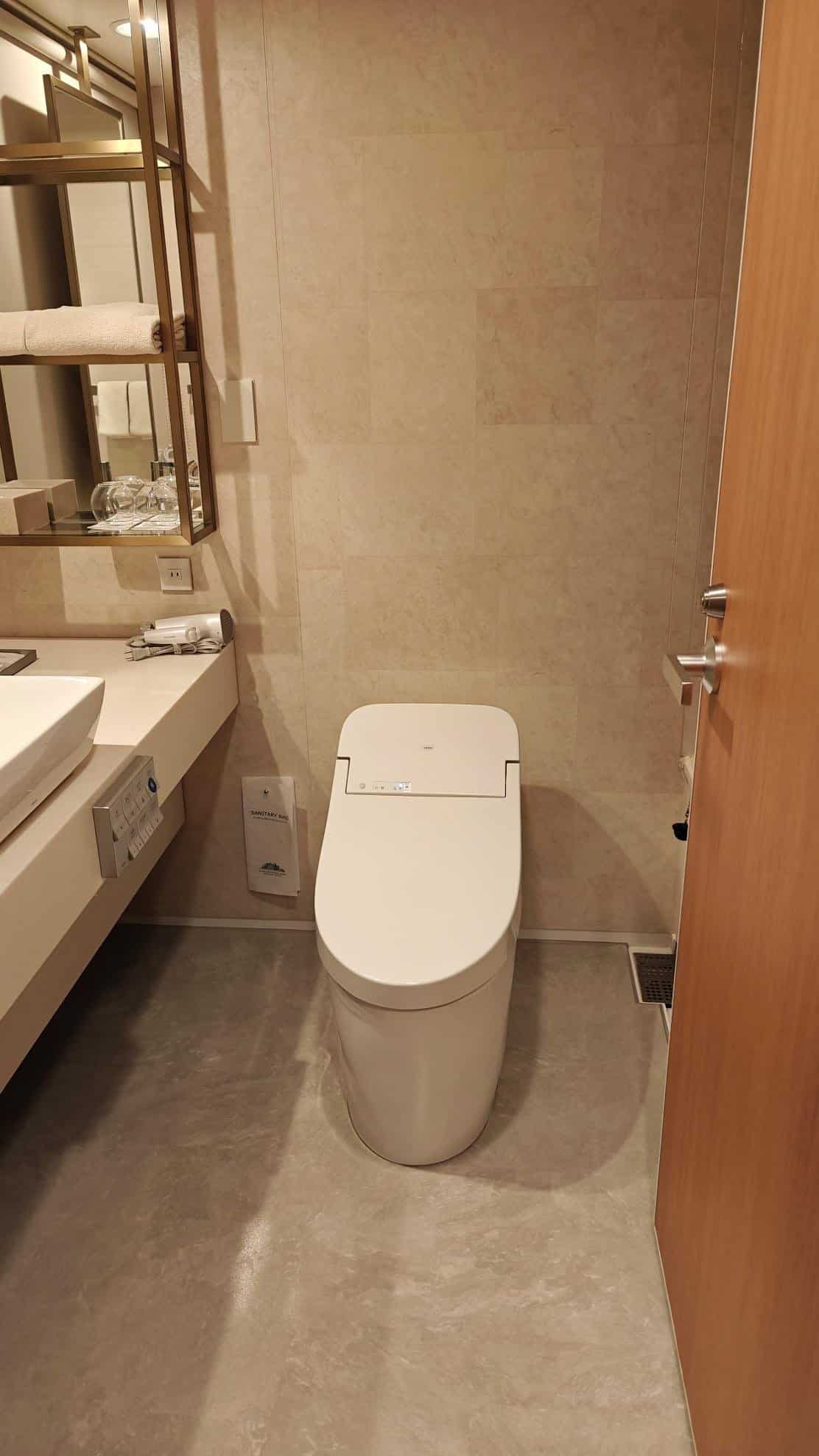 Modern bathroom with smart toilet