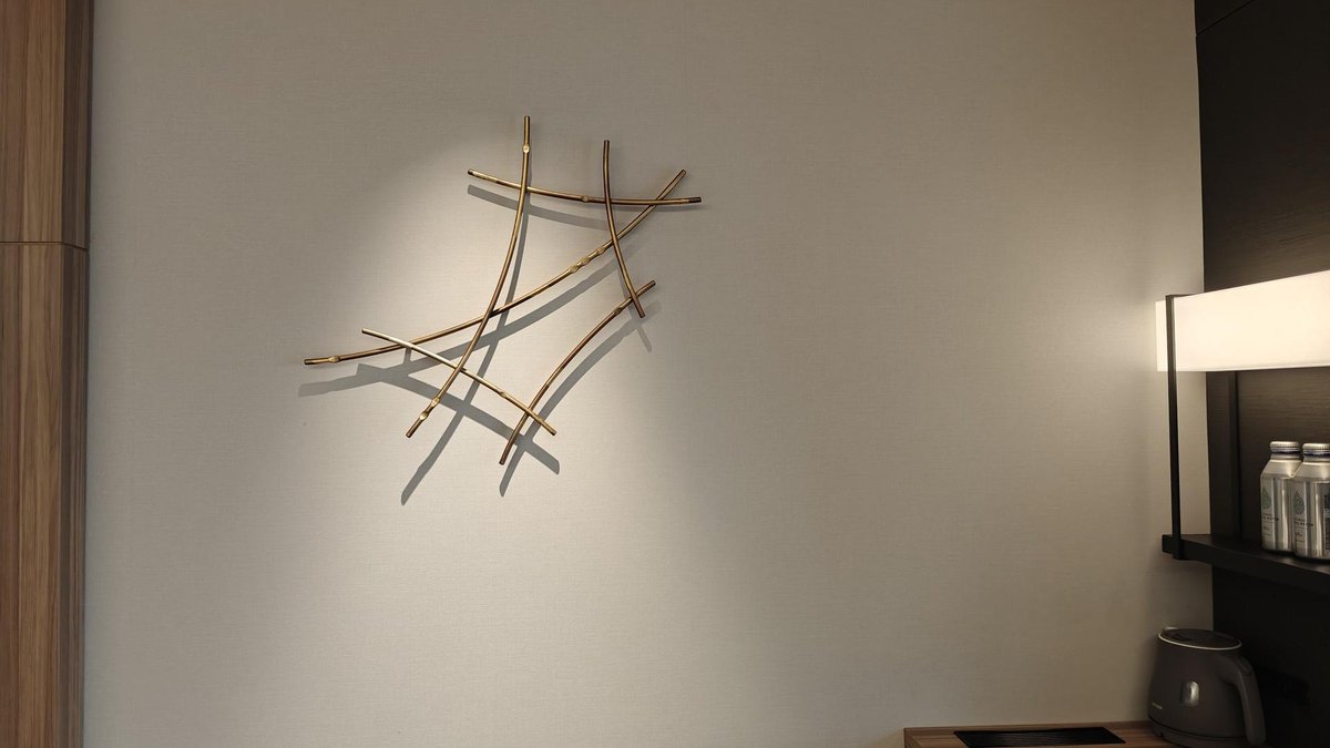 Modern wall sculpture and shelf decor