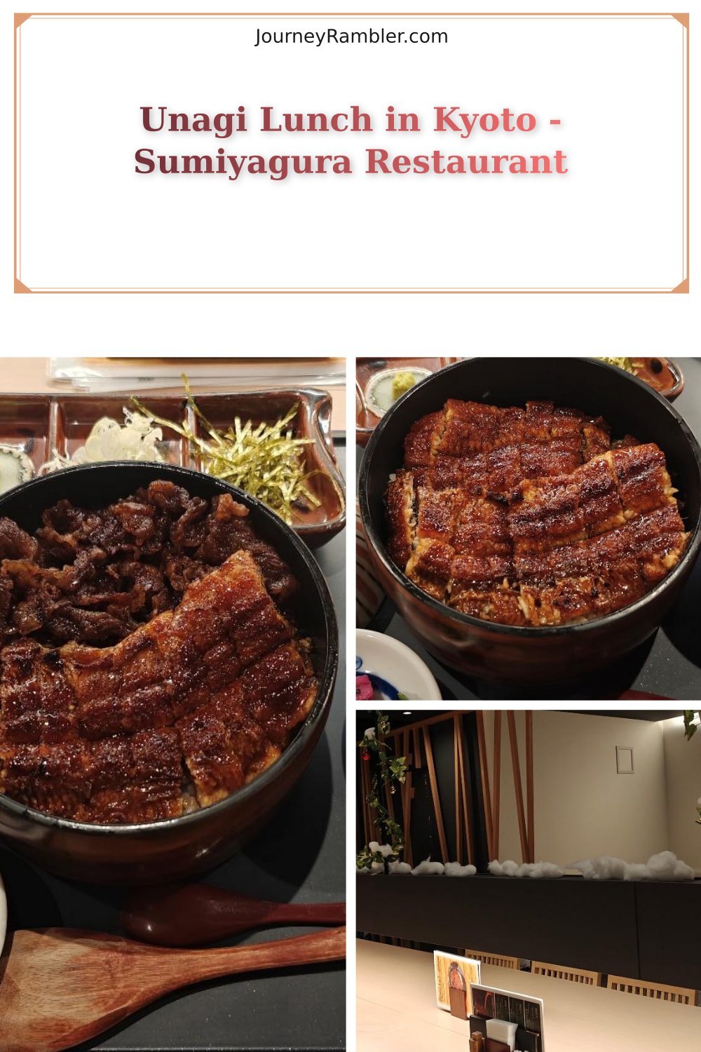 My Lunch at Unagi Hitsumabushi Sumiyagura Kyōto Shijō Kawaramachi