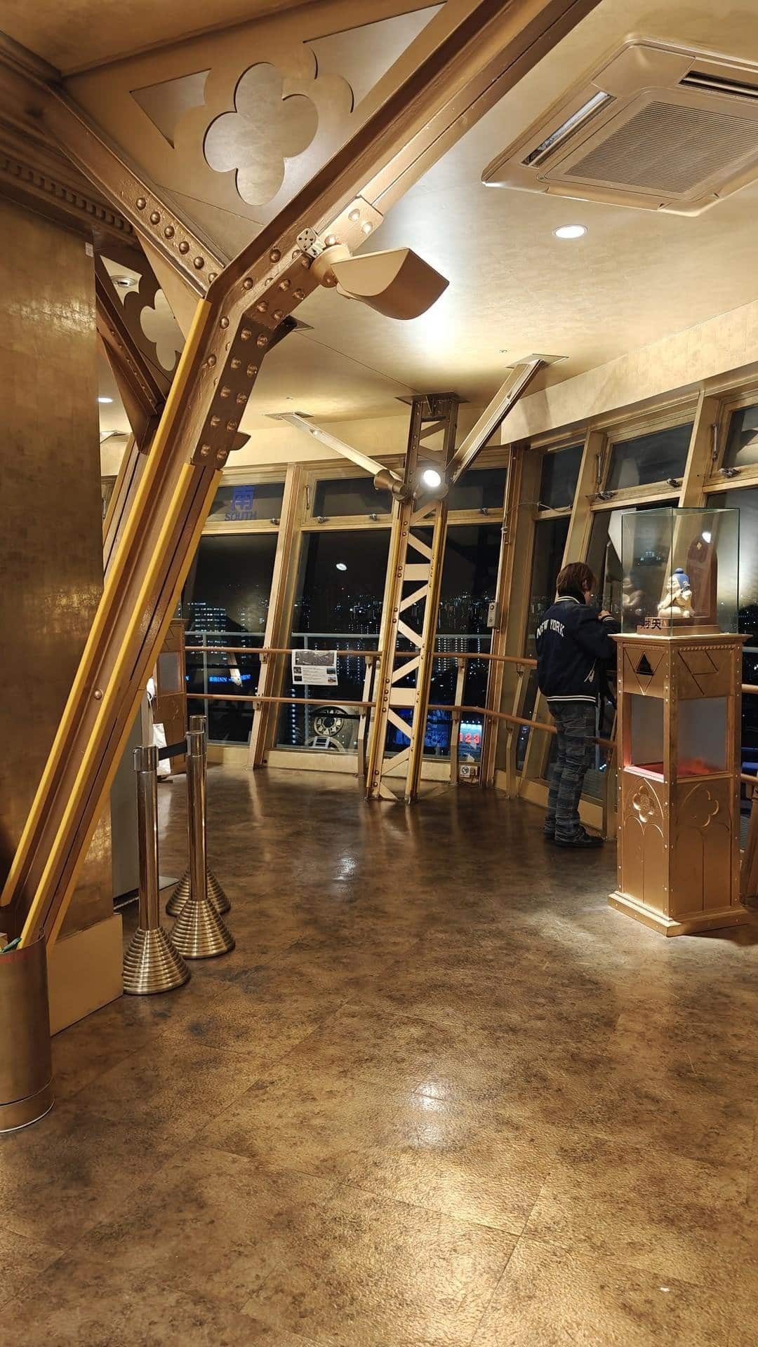 Observation deck with city view