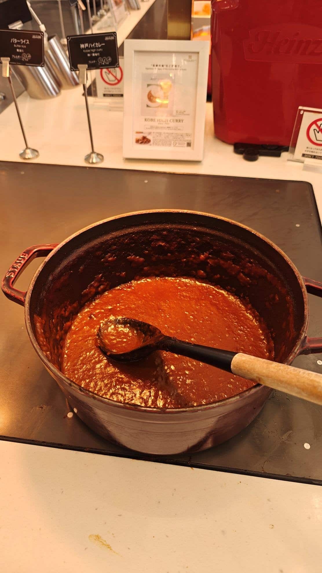 Pot of rich, simmering curry