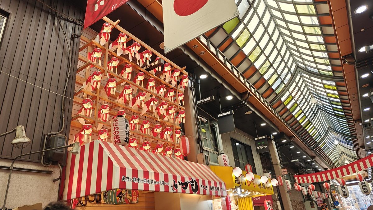 Vibrant Japanese market street decor