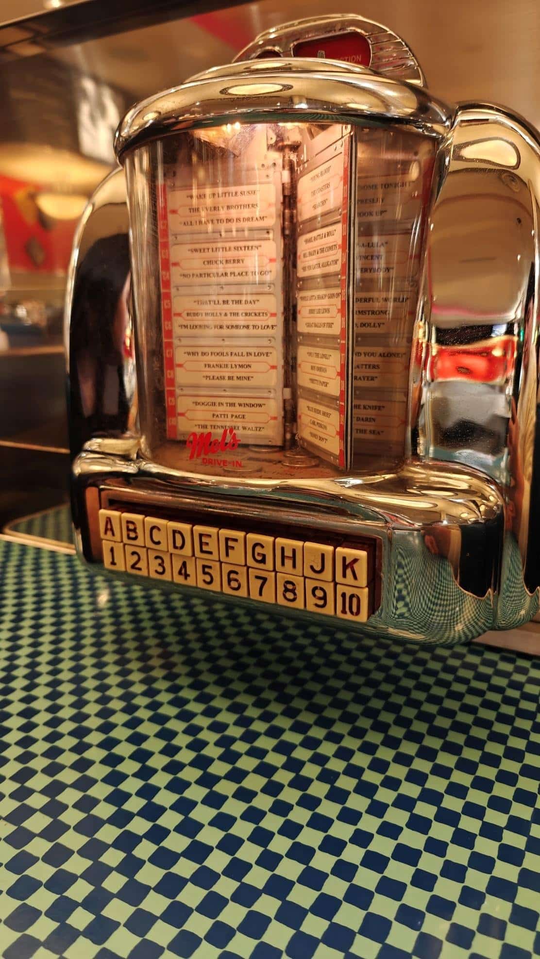 Vintage jukebox with retro design